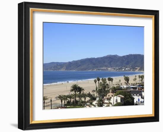 Beach, Santa Monica, Malibu Mountains, Los Angeles, California, Usa-Wendy Connett-Framed Photographic Print