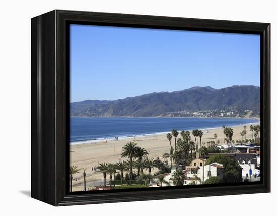 Beach, Santa Monica, Malibu Mountains, Los Angeles, California, Usa-Wendy Connett-Framed Premier Image Canvas