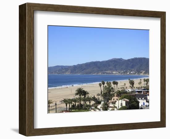 Beach, Santa Monica, Malibu Mountains, Los Angeles, California, Usa-Wendy Connett-Framed Photographic Print