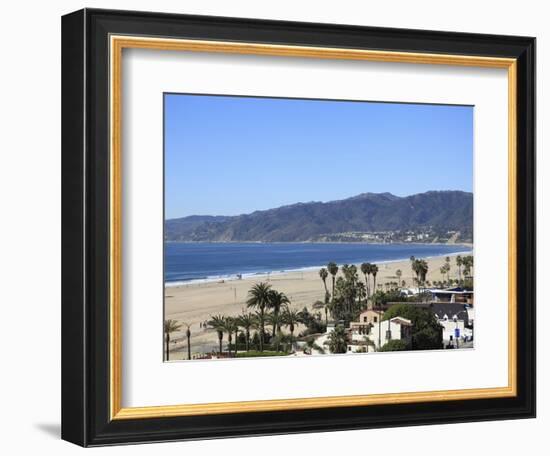 Beach, Santa Monica, Malibu Mountains, Los Angeles, California, Usa-Wendy Connett-Framed Photographic Print