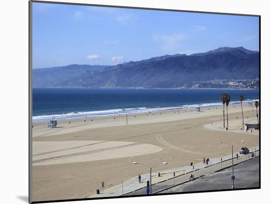 Beach, Santa Monica, Malibu Mountains, Los Angeles, California-Wendy Connett-Mounted Photographic Print