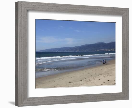 Beach, Santa Monica, Malibu Mountains, Los Angeles, California-Wendy Connett-Framed Photographic Print