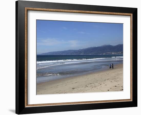 Beach, Santa Monica, Malibu Mountains, Los Angeles, California-Wendy Connett-Framed Photographic Print