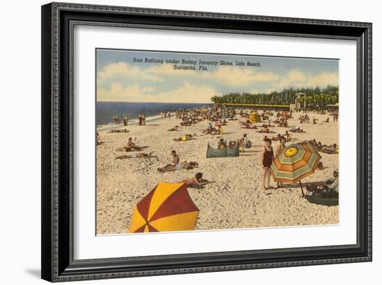 Beach, Sarasota, Florida-null-Framed Art Print