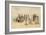 Beach Scene, 1864 (Pen & Ink & W/C on Paper)-Eugene Louis Boudin-Framed Giclee Print