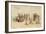 Beach Scene, 1864 (Pen & Ink & W/C on Paper)-Eugene Louis Boudin-Framed Giclee Print