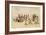 Beach Scene, 1864 (Pen & Ink & W/C on Paper)-Eugene Louis Boudin-Framed Giclee Print