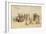 Beach Scene, 1864 (Pen & Ink & W/C on Paper)-Eugene Louis Boudin-Framed Giclee Print