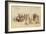 Beach Scene, 1864 (Pen & Ink & W/C on Paper)-Eugene Louis Boudin-Framed Giclee Print