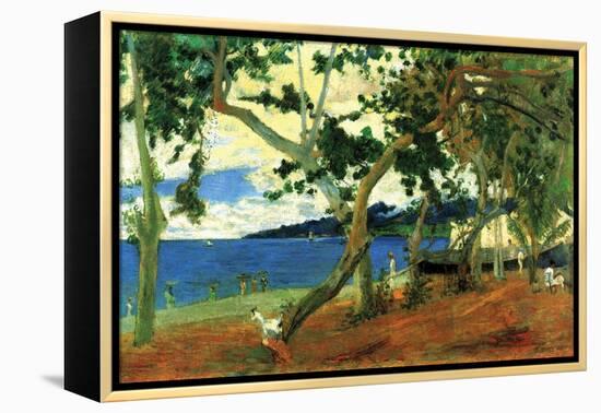 Beach Scene 2-Paul Gauguin-Framed Stretched Canvas