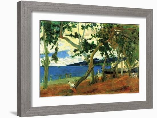 Beach Scene 2-Paul Gauguin-Framed Art Print