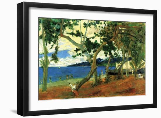 Beach Scene 2-Paul Gauguin-Framed Art Print