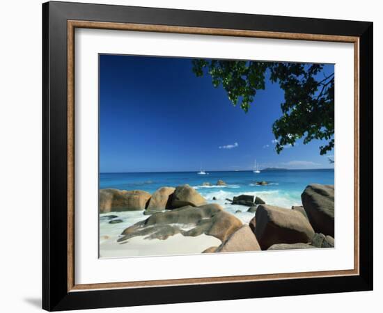 Beach Scene, Anse Lazio, Praslin, Seychelles, Indian Ocean, Africa-Lee Frost-Framed Photographic Print