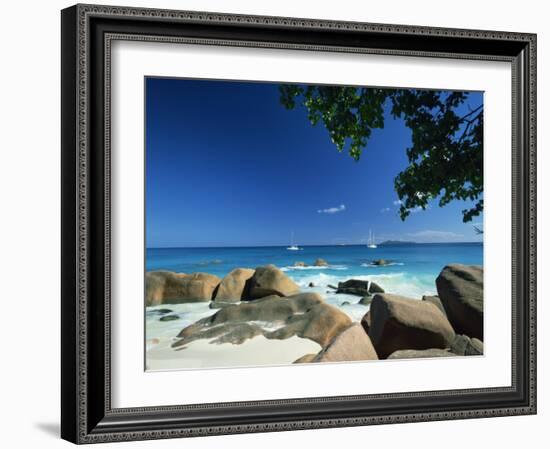 Beach Scene, Anse Lazio, Praslin, Seychelles, Indian Ocean, Africa-Lee Frost-Framed Photographic Print