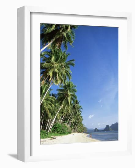 Beach Scene at El Nido, Bascuit Bay, Palawan, Philippines-Steve Vidler-Framed Photographic Print