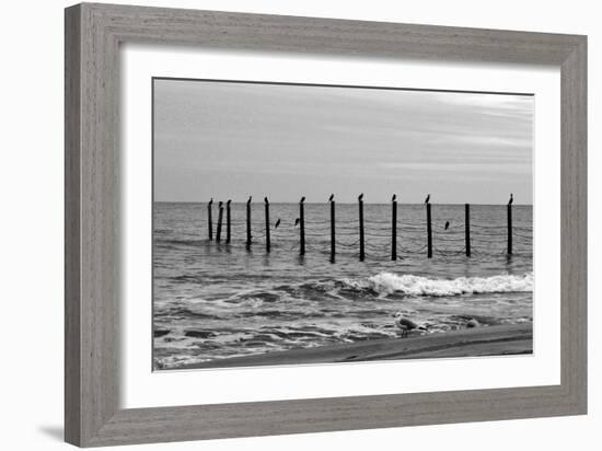 Beach Scene at Outer Banks-Martina Bleichner-Framed Art Print