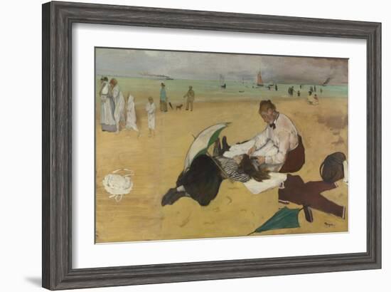 Beach Scene, C. 1869-Edgar Degas-Framed Giclee Print