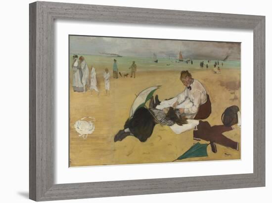 Beach Scene, C. 1869-Edgar Degas-Framed Giclee Print