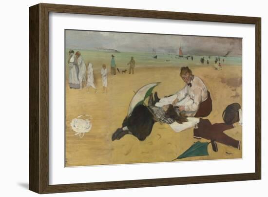 Beach Scene, C. 1869-Edgar Degas-Framed Giclee Print