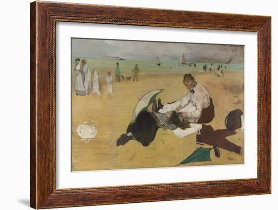 Beach Scene, C. 1869-Edgar Degas-Framed Giclee Print