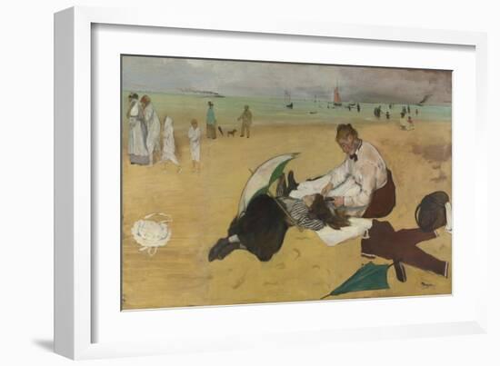 Beach Scene, C. 1869-Edgar Degas-Framed Giclee Print