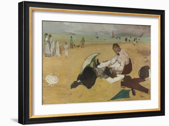 Beach Scene, C. 1869-Edgar Degas-Framed Giclee Print