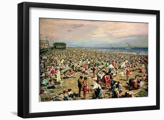 Beach Scene, Coney Island, 1881 (Oil on Canvas)-Harry Herman Roseland-Framed Giclee Print