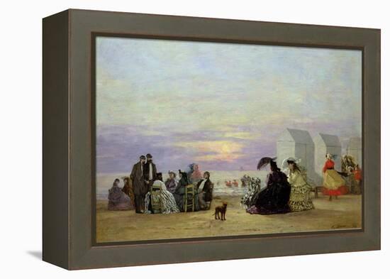 Beach Scene, Evening, 1864-Eugène Boudin-Framed Premier Image Canvas