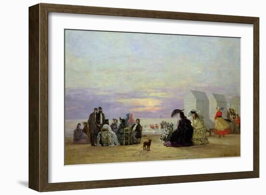 Beach Scene, Evening, 1864-Eugène Boudin-Framed Giclee Print