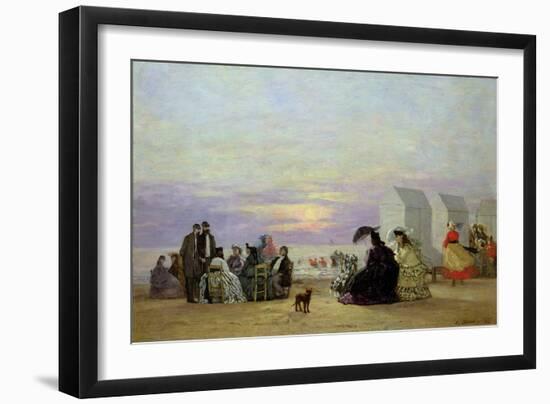 Beach Scene, Evening, 1864-Eugène Boudin-Framed Giclee Print