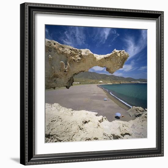 Beach Scene, Near San Jose, Cabo de Gata, Costa de Almeria, Andalucia, Spain, Europe-Stuart Black-Framed Photographic Print