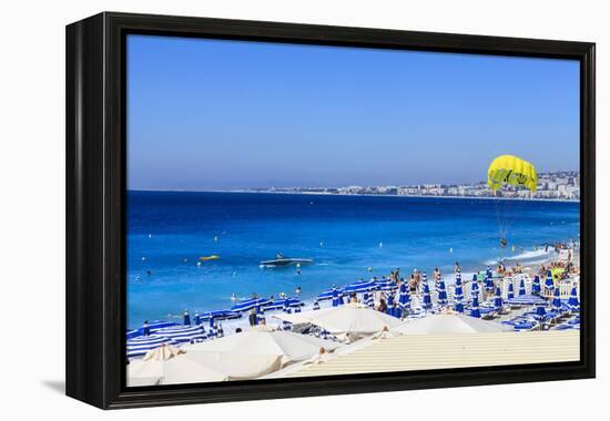 Beach Scene, Nice, Alpes Maritimes-Amanda Hall-Framed Premier Image Canvas