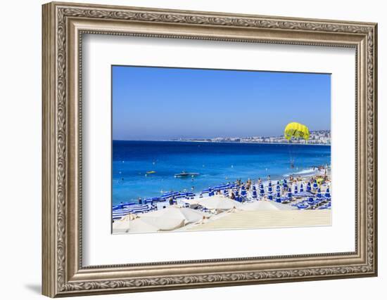 Beach Scene, Nice, Alpes Maritimes-Amanda Hall-Framed Photographic Print