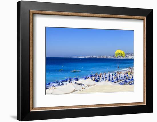 Beach Scene, Nice, Alpes Maritimes-Amanda Hall-Framed Photographic Print