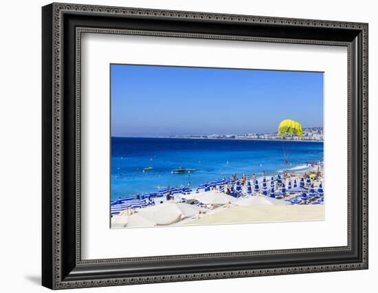 Beach Scene, Nice, Alpes Maritimes-Amanda Hall-Framed Photographic Print