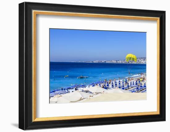 Beach Scene, Nice, Alpes Maritimes-Amanda Hall-Framed Photographic Print