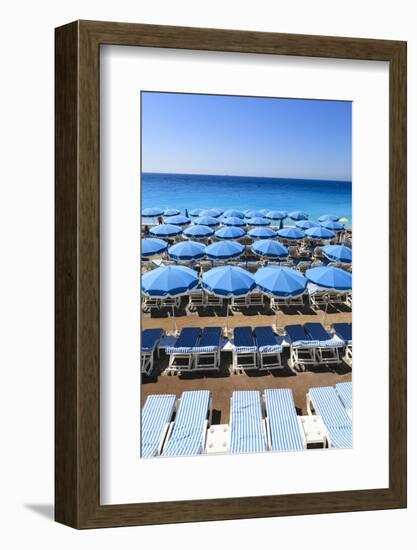 Beach Scene, Nice, Cote D'azur, France-Fraser Hall-Framed Photographic Print