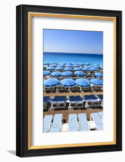 Beach Scene, Nice, Cote D'azur, France-Fraser Hall-Framed Photographic Print