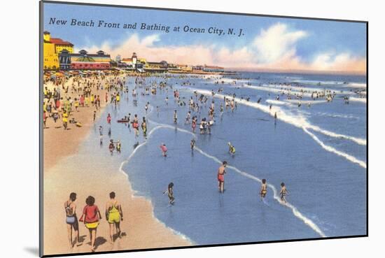 Beach Scene, Ocean City, New Jersey-null-Mounted Art Print
