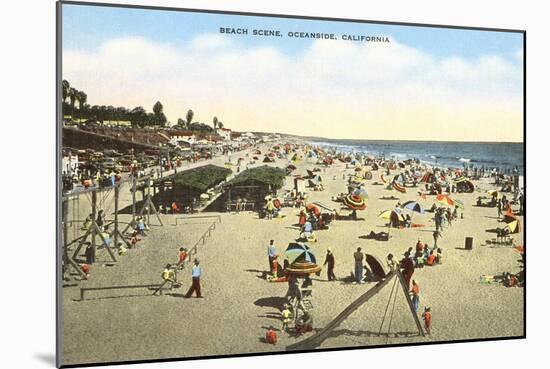 Beach Scene, Oceanside, California-null-Mounted Art Print