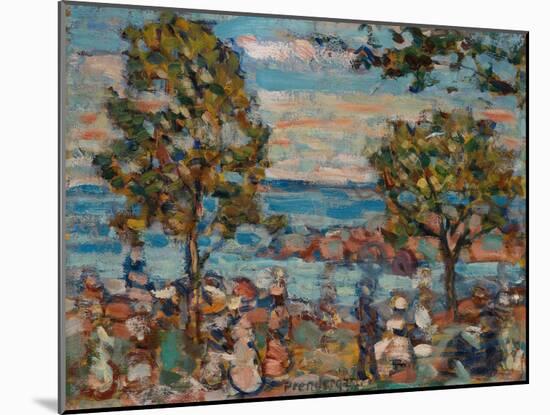 Beach Scene (Oil on Canvas)-Maurice Brazil Prendergast-Mounted Giclee Print