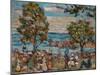 Beach Scene (Oil on Canvas)-Maurice Brazil Prendergast-Mounted Giclee Print