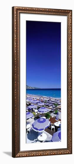 Beach Scene on French Riviera (Nice) France-null-Framed Photographic Print