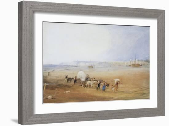 Beach Scene on the South Coast-J. M. W. Turner-Framed Giclee Print