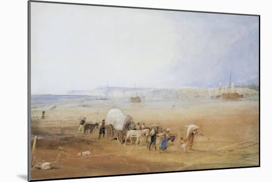 Beach Scene on the South Coast-J. M. W. Turner-Mounted Giclee Print