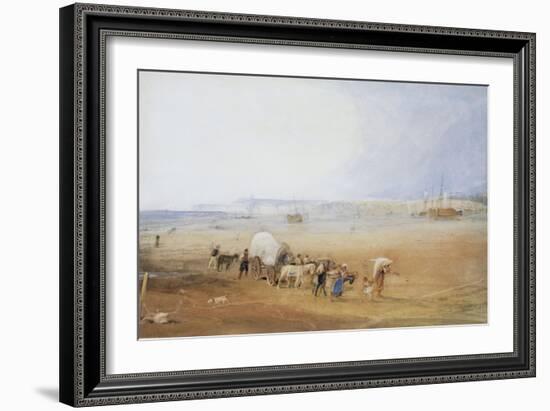 Beach Scene on the South Coast-J. M. W. Turner-Framed Giclee Print