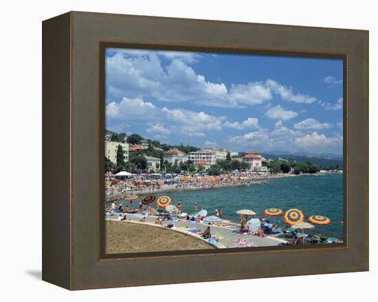 Beach Scene, Opatija, Croatia-Peter Thompson-Framed Premier Image Canvas