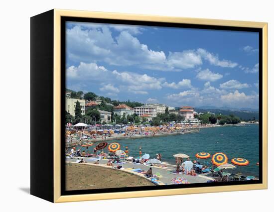 Beach Scene, Opatija, Croatia-Peter Thompson-Framed Premier Image Canvas