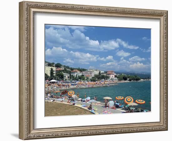 Beach Scene, Opatija, Croatia-Peter Thompson-Framed Photographic Print