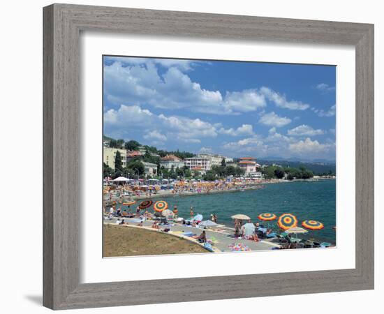 Beach Scene, Opatija, Croatia-Peter Thompson-Framed Photographic Print